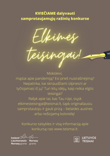 Samprotaujamųjų rašinių konkursas!