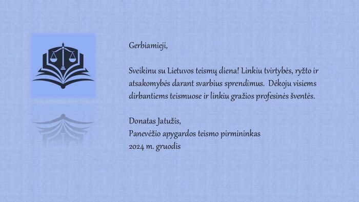 Sveikinimas su Teismų diena