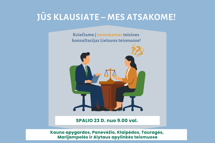 "You Ask – We Answer!": Lithuanian Courts Invite the Public to Free Legal Consultations
